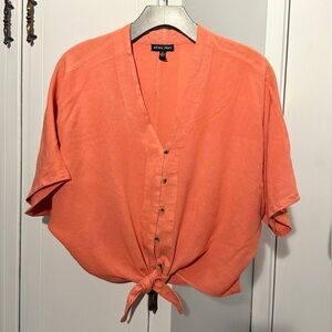 Style Envy super cute top with ties bottom size Large